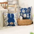 thumbnail image 5 of Happy Easter Be Hoppy Rabbit Easter Eggs Black Throw Pillow Covers, 20 x 20 Inch Cushion Case Decoration for Sofa Couch Set of 4, 5 of 6