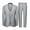 Grey, variant on Mens Wedding Suit Three Piece Long Sleeve Coat And Vest And Trousers Three Piece Solid Color Plus Size Design Pocket Festive Party Wear