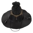 thumbnail image 1 of Sombrero de mago de bruja para fotografiar desfile de apariencia Sombrero de bruja para uso de cosplay (negro), 1 of 6
