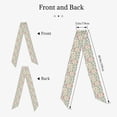 thumbnail image 2 of Tinted Cloth Long Strip Silk Scarf 46.9in×3.1in Soft, Silky, Shiny, Dustproof And Sunscreen For Daily Out Date Travel Photos Festive Thin Holiday Ribbon Bow Pattern, 2 of 6