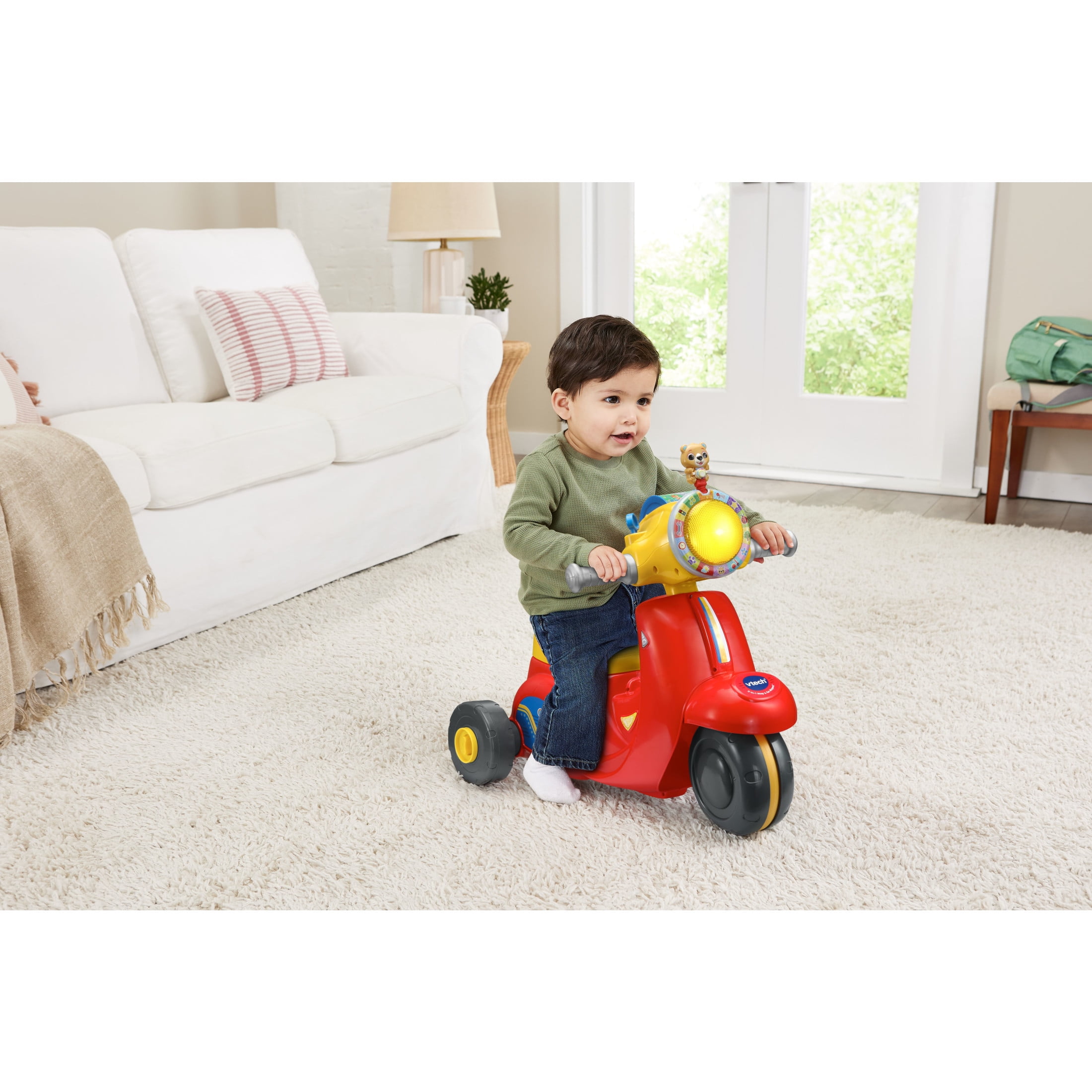 VTech 2-in-1 Map & Go Scooter, Battery Powered Ride-On, Baby and Toddler Toys