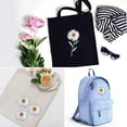 thumbnail image 1 of 17 Pcs Patch Brodé Fleur de Marguerite à Repasser/cousre pour Robe Sac à Dos Veste (Blanc), 1 of 7