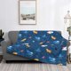 thumbnail image 2 of Fotbe Colorful Ocean Shark Manta de Franela con Estampado, Manta Ultrasuave para Cama, Sofá, Auto, Hipoalergénica y Antibolitas-60"x50", 2 of 6