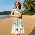 thumbnail image 4 of Lsque Cows Grazing On Meadow Print Women's Casual Dress T-Shirt Summer Short Sleeve Scoop Neck Swing Dresses, 4 of 6