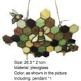 thumbnail image 7 of Queen Honey Bee Suncatcher Decor Happy Bee Day Sign Door Hanger Bee Suncatcher Honeycomb Hanging Decor Bumble Bee Hive Decor for Farmhouse Garden Party Supplies, 7 of 7