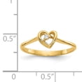 thumbnail image 5 of 14k A Diamond heart ring Q-Y4185A, 5 of 6