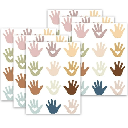 UPC: 0194629120031 | Teacher Created Resources Everyone is Welcome Helping Hands Mini Accents  36 Per Pack  6 Packs