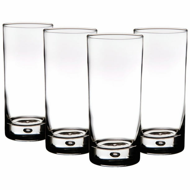 Home Essentials Bubble Highball Glasses - Set of 4 Red Series Glass