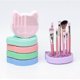 thumbnail image 4 of Creative Cosmetic Brush Cleaning Storage Box Silicone Kitty Makeup Brush Drying Brush Holder Cartoon Beauty Rack Scrubbing Pad, 4 of 5
