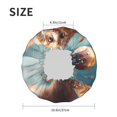 thumbnail image 4 of Kdxio Floating Cat And Donuts Print Shower Cap for Women,Elastic and Reusable,Double Waterproof Layers Bathing Hat, 4 of 6
