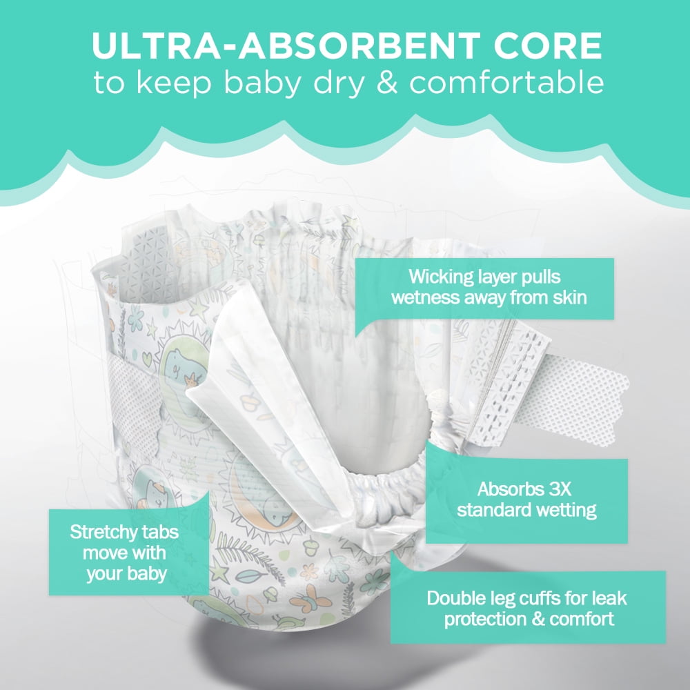 Seventh Generation Free and Clear Baby Diapers - Stage 5 - Case of 4 - 23 Count