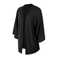 thumbnail image 5 of Women's Lightweight Open Front Kimono Cardigans Jacket Loose Waffle Knit 3/4 Batwing Sleeve Oversized Sweater with Pockets, 5 of 8