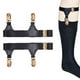thumbnail image 2 of Men Women 1 Pair Black Socks Suspenders Holder With Double Hard Metal Non-slip Clips Elastic Adjusta, 2 of 5