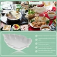 thumbnail image 2 of Creative White Lotus Leaf Shape Ceramic Salad Bowl Irregular Fruit Tray for Snacks Dried Fruits and Decorative Kitchen Centerpiece, 2 of 6