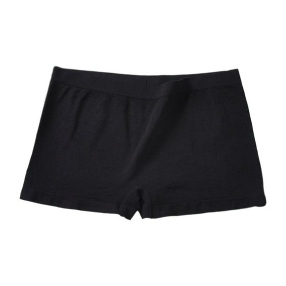 Women's Boyshorts Panties Cotton Boxer Briefs for Ladies Girl Underwear Shorts with Cotton Crotch Seamless Pants Comfortable Panties Black S-3XL