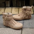 thumbnail image 3 of Retro Ankle Boots With Rivet Tassel Flat Shoes Women Winter Boots, 3 of 5