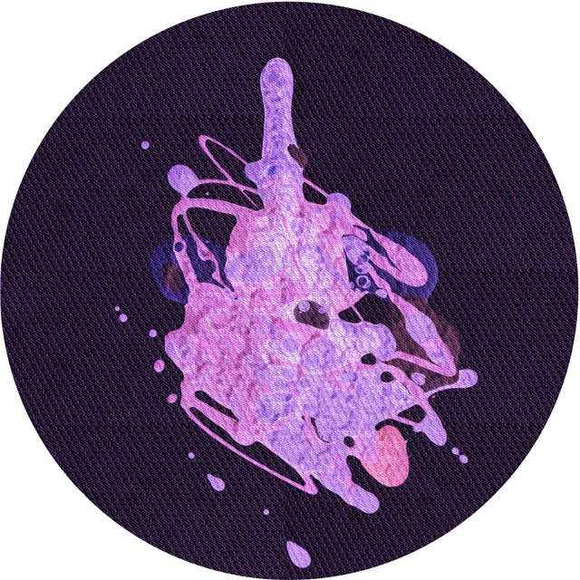 Ahgly Tapis Rond Lavable en Machine Intérieur Transitionnel Violet Violet Violet, 6 Pieds Rond