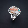 thumbnail image 2 of StarGems&reg; Natural Copper Chalcedony Handmade 925 Sterling Silver Ring 8.5 F1713, 2 of 7