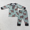 thumbnail image 4 of Ropa de dormir para niños, conjuntos de camisa de pan de jengibre, Top, pantalones verdes, ropa de moda, invierno, Navidad, venta al por mayor, 4 of 4