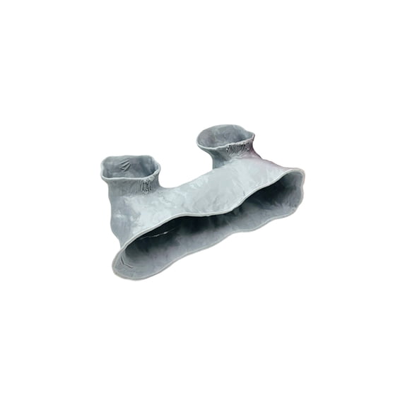 Aquarium Under Gravel Tunnel Decor, Gray Fish Shrimp Hideout Cave, 5.5 Inch Plastic Shelter for Stress Relief