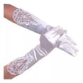 thumbnail image 2 of Guantes De Satín Blancos Novia, 15 Años, Damas De Honor, 2 of 4