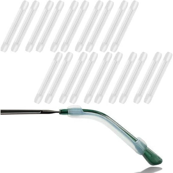 RUseeN Silicone Eyewear Retainer Eyeglass Temple Tip for Kids and Adults Anti Slip Holder for Glasses Piece Ear Hook, ,Glasses Grips, Clear, 10 Pairs