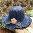 thumbnail image 5 of ibiyuan Sun Hats For Women Wide Brim,Crochet Straw Hat With Ruffle Detail Crochet Hats For Women Summer Beach Hand Woven Sun Hat, 5 of 5