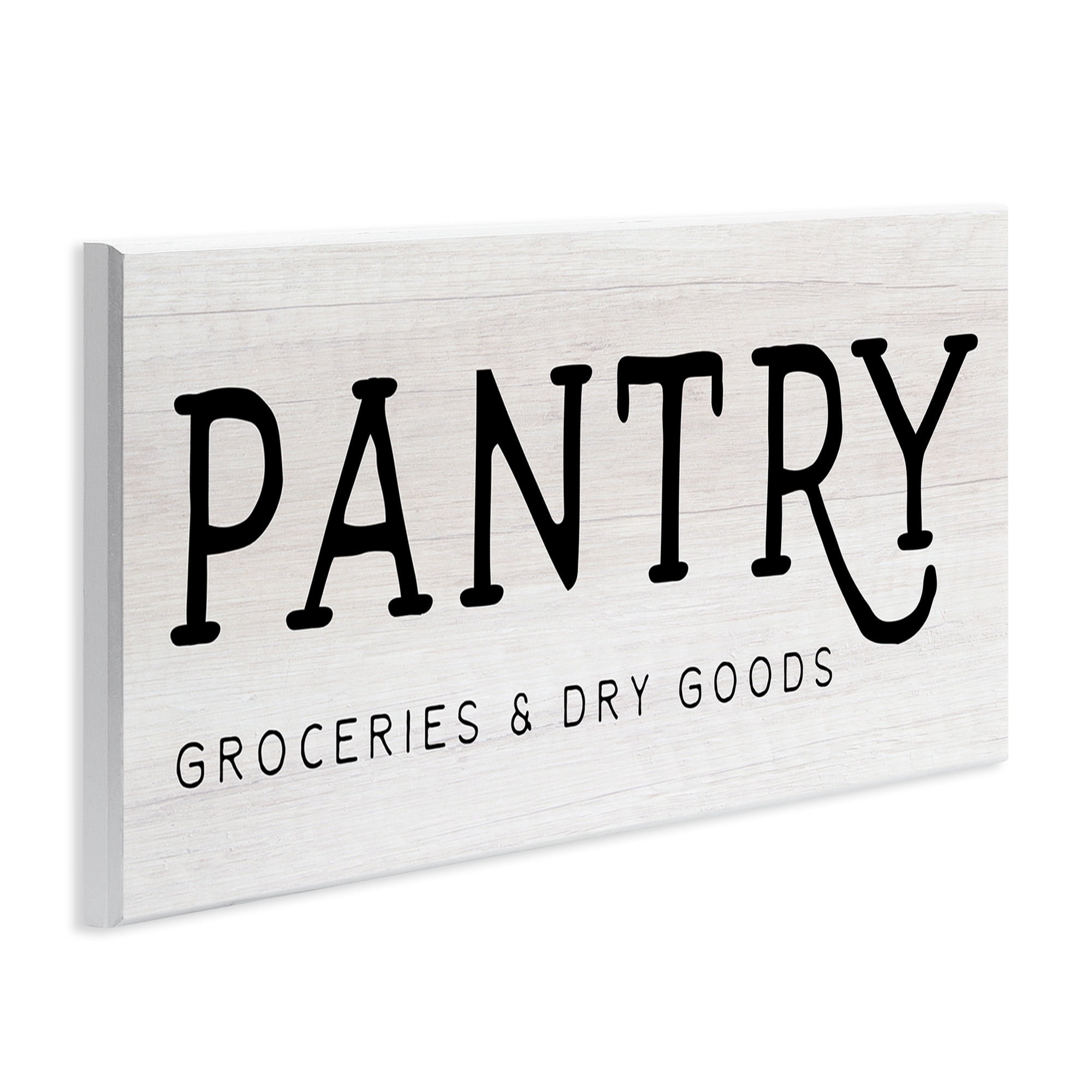 Stupell Industries Rustic Pantry Sign Text Groceries Dry Goods Wood Wall Art, 17 x 7, Design by Daphne Polselli