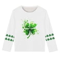 thumbnail image 5 of Blusas y camisas de manga larga con cuello redondo, moda del Día de San Patricio, blusa informal con estampado bonito de manga larga para niños y niñas., 5 of 5