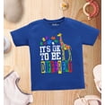 thumbnail image 4 of Shop4Ever It's OK to Be Different Autism Awareness Giraffe Toddler's Cotton T-Shirt 3T Royal Blue, 4 of 6