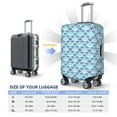 thumbnail image 6 of Daiia Blue Fish Scale Texture Luggage Cover, Thickened Washable Travel Luggage Covers, Elastic Unique Baggage Covers for 18-20 inch Luggage-Large, 6 of 9