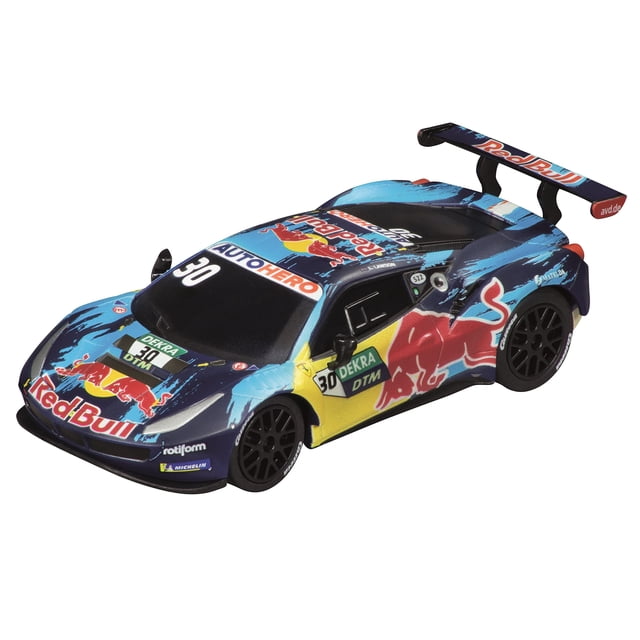 Carrera 64197 Ferrari 488 GT3 Red Bull AF Corse No.30 Escala 1:43 Vehículo de carreras con ranura analógica GO!!! Juegos de pistas de carreras de juguete para coches tragamonedas