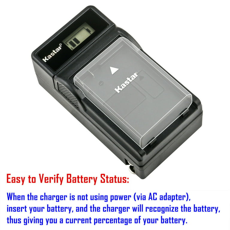 Kastar Li-50B LCD AC Battery Charger Compatible with Olympus Tough