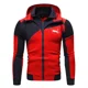 thumbnail image 4 of Otoño Invierno de los hombres de alta calidad de impresión Sudadera con capucha Sportshirt cremallera Colorblocking ropa deportiva moda Casual chaqueta al aire libre Sportjack, 4 of 5