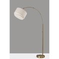 thumbnail image 2 of Adesso Brinkley 73.5" Antique Brass Arc Floor Lamp with White Two-Tiered Drum Shade, 2 of 5