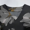 thumbnail image 5 of Jsaierl 3/4 Length Sleeve Tops for Women Casual V Neck Shirts Cute Graphic Ladies Blouses Classic Vacation Tunic Top S-2XL, 5 of 9