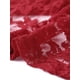 thumbnail image 5 of INSPIRAR CHIC Blusa de Encaje Floral Semitransparente de Manga Larga con Cuello Alto para Mujeres Color Rojo Carmesí, 5 of 6