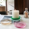 thumbnail image 5 of Clear Glass Plates Pillar Candleholder Round Dish for Snacks Jewelry Bathroom Table Centerpieces Decors, 5 of 8