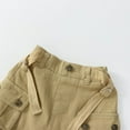 thumbnail image 5 of FAOWME Girls Solid Color Cargo Skirt Low Waist Short Denim Jean Skirt Khaki 3-4 Years, 5 of 7
