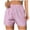 Pink, variant on Plebaso Striped Shorts for Women Casual Elastic High Waist Lounge Shorts Lightweight Womens Beach Shorts