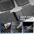 thumbnail image 3 of TPE Floor Mats Full Set Liners All Weather 3 Pcs Black Fit For Dodge Ram 1500 Crew Cab 2019-2024, 3 of 10
