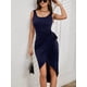 thumbnail image 2 of Vestido cruzado clásico para mujer, vestido midi, vestido de noche, 2 of 5