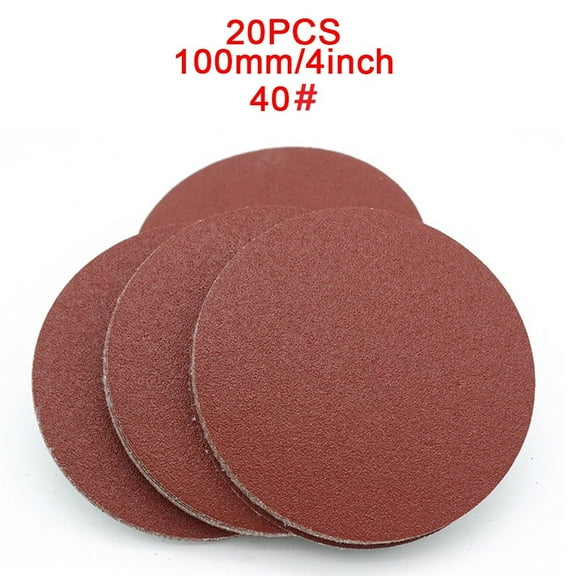 20Pcs 4 Inch Sanding Discs Aluminium Oxide Sandpaper 40-2000 Grit For Abrasive Drill Grinder Rotary Tools Abrasive Tools