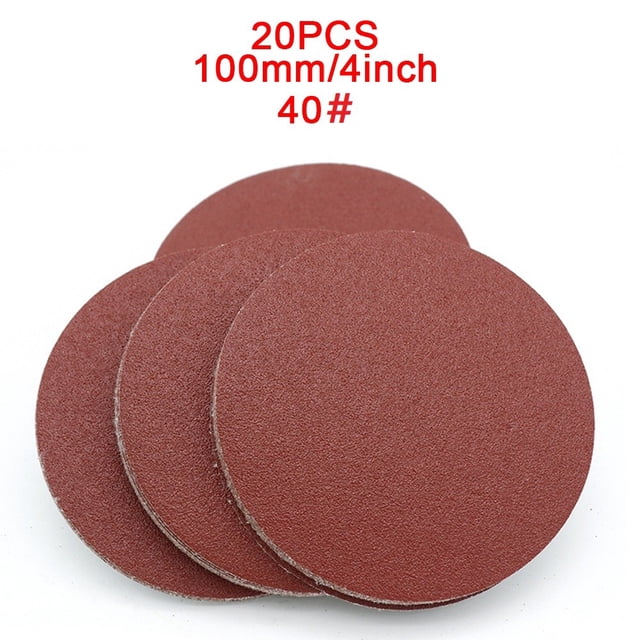 20Pcs Special Sandpaper Disk For Round Polishing Red Brown Sandpapers Set 4Inch/100Mm 40-2000Grit Abrasive Tools Accessories