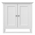 thumbnail image 3 of Simpli Home Amherst 32 inch Wide Solid Wood Transitional Low Storage Cabinet in White, 3 of 10
