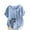 Light Blue, variant on Women's Summer Plus Size Tops Fashion Round Neck Short Sleeve Floral Printed T-shirts Casual Loose Blouse Tops Navy M