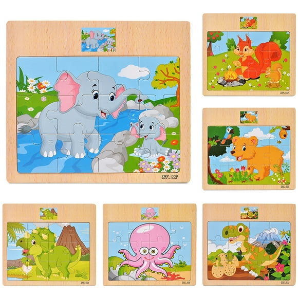 Yesbay Wooden Colorful Dinosaur Zebra Animal Jigsaw Puzzles Board Intelligent Kids Toy,Puzzles Board Toy Dinosaur 1,Dinosaur 1