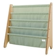 thumbnail image 1 of 3 Sprouts Recycled Fabric Kids Book Rack Storage Bookshelf Organizer in Green for Ages 3+, 1 of 12