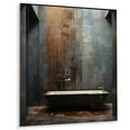 thumbnail image 2 of Designart "Industrial Minimalist Bath in Black I" Bathroom Metal Wall Art - Humor Black Traditional Living Room Wall Art, 2 of 6