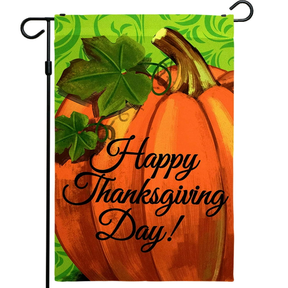 G128 Home Decorative Thanksgiving Garden Flag, Happy Thanksgiving Day